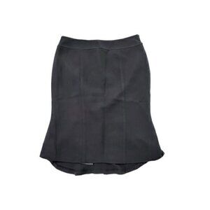 Ann Taylor Black Mermaid Trumpet Ruffle Straight Skirt with High-Low Hem Size 4P